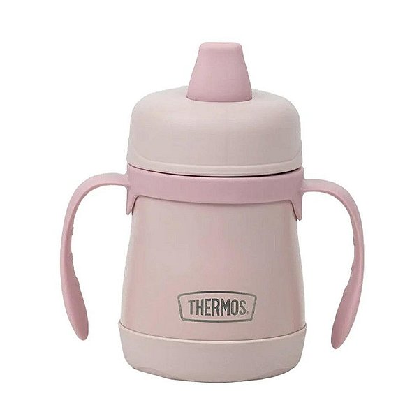 Copo Térmico Infantil Thermos Rosa Inox 210ml