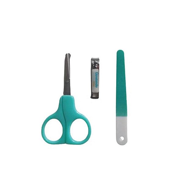 Cortador + Tesourinha & Lixa de Unhas Para Bebês Girotondo