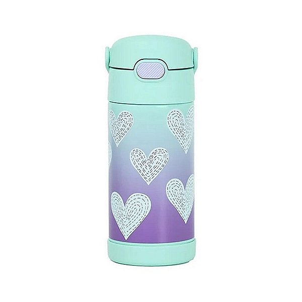 Garrafa Térmica Infantil Thermos Funtainer Corações 355ML