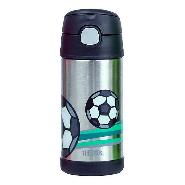 Garrafa Térmica Infantil Thermos Funtainer Futebol 355ML