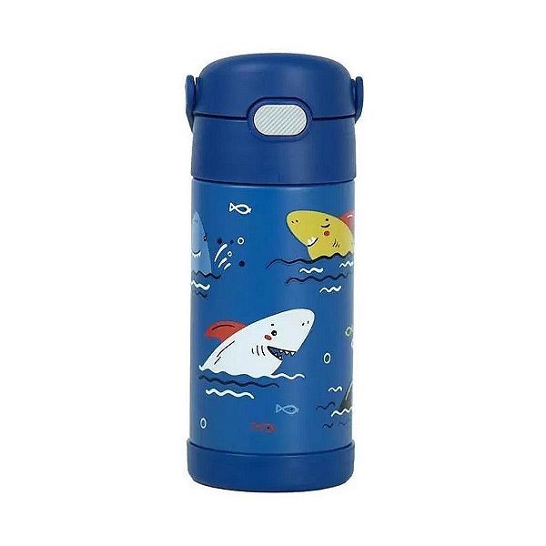 Garrafa Térmica Infantil Thermos Funtainer Tubarão 355ML