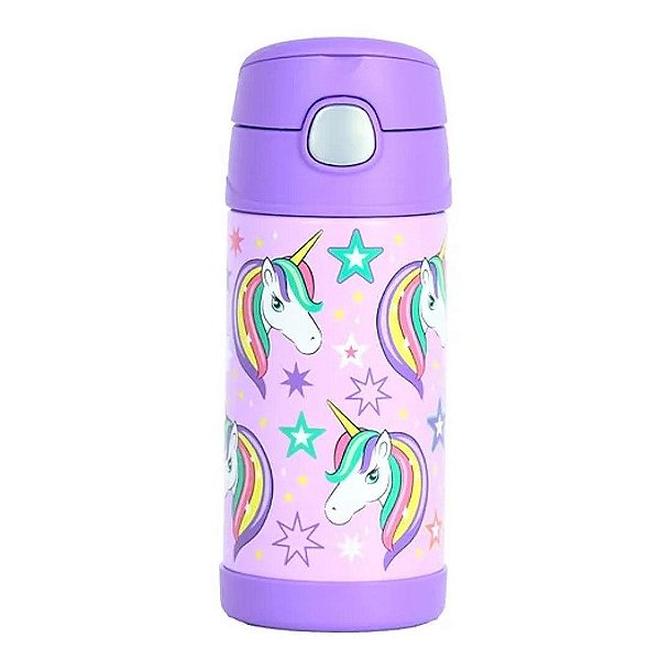 Garrafa Térmica Infantil Thermos Funtainer Únicornio 355ML