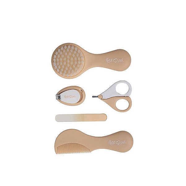 Kit de Cuidados e Higiene do Bebê Petit Pia 5 Peças Nude