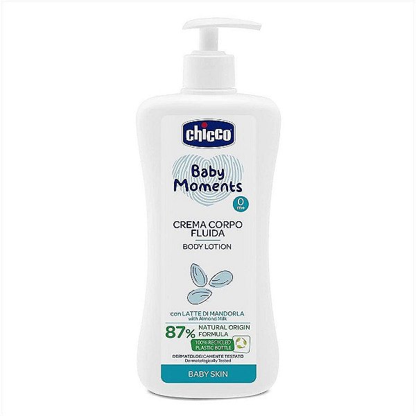 Loção Hidratante Corporal Infantil Baby Moments Chicco 500ML Val: 11/2024