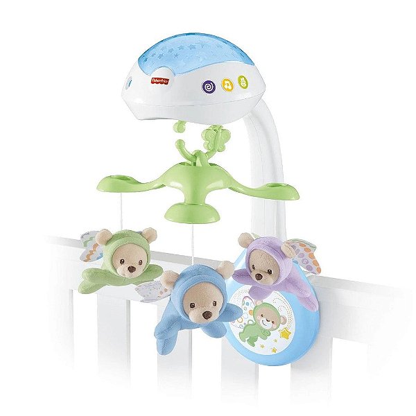 Mobile Infantil Fisher Price Ursinhos Fofinhos 3 em 1
