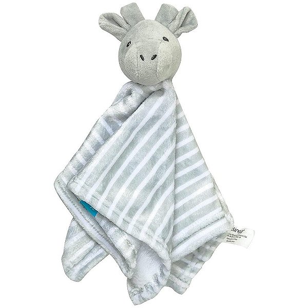 Naninha Infantil Clingo Girafinha Listrada Cinza