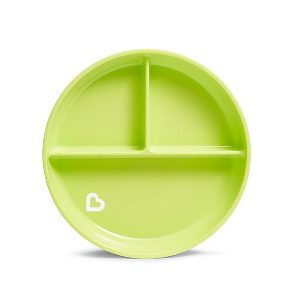 Prato Infantil Com Divisórias e Ventosa Munchkin Verde 6M+