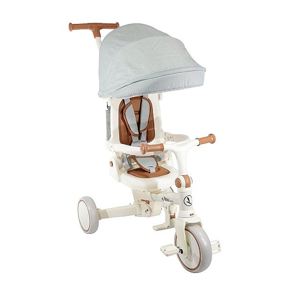 Triciclo Infantil Premium Baby E-lite Trike Off White/ Cinza