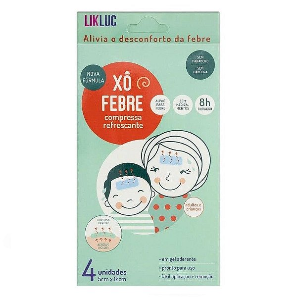 Xô Febre - Compressas Refrescantes Para Alivio da Febre Likluc
