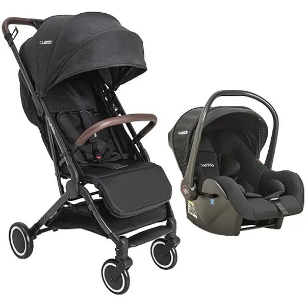 Carrinho De Bebê Kiddo Sprint II com Bebê Conforto Casulo Click Preto