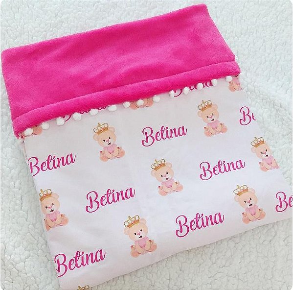 Manta personalizada Ursinha Princesa