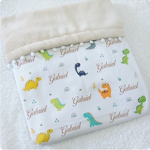 Manta personalizada Dinossauro baby