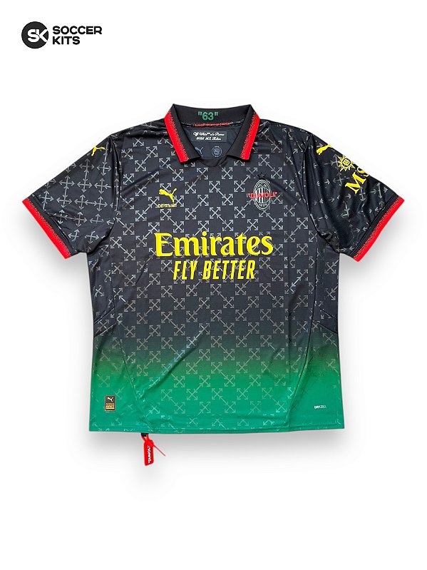 Camisa Milan x Off White 2024/25 Fourth