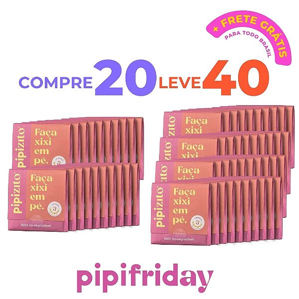 COMPRE 20, LEVE 40: Pipizito Funil Urinário Descartável (40 pacotes c/ 3 unidades cada)