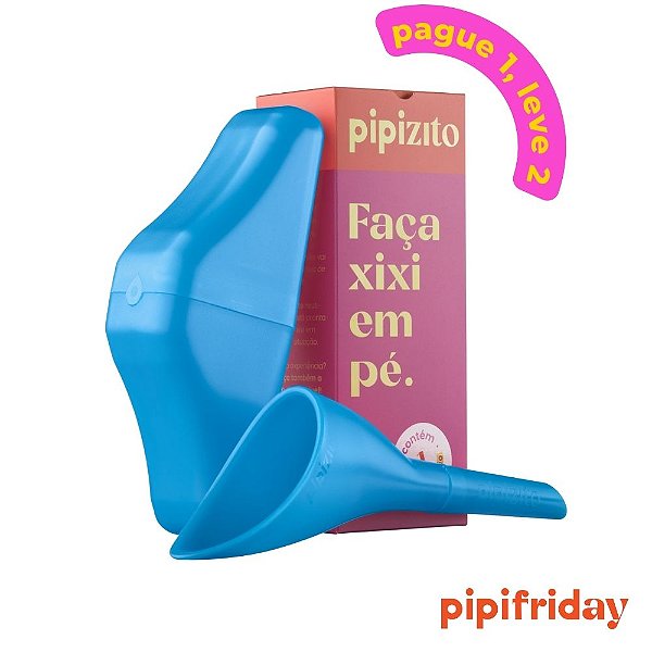 COMPRE 1, LEVE 2: Pipizito Funil Urinário Reutilizável - Azul Celeste