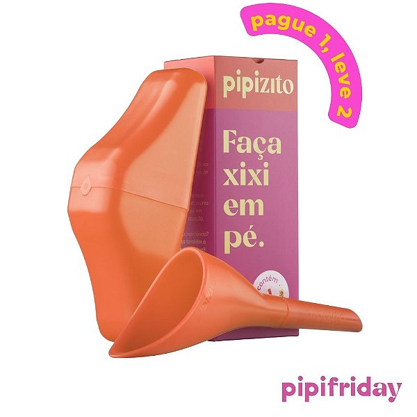 COMPRE 1, LEVE 2: Pipizito Funil Urinário Reutilizável - Laranja