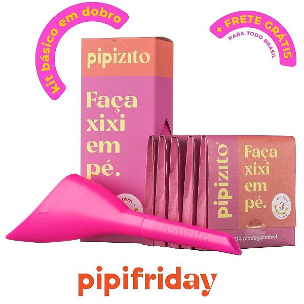 KIT BÁSICO EM DOBRO: 2 Pipizito Reutilizável + 30 Pipizitos Descartáveis + 10 Wipezitos