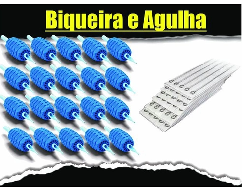 09MG/ PINTURA - BIQUEIRA 28MM AZUL ELECTRIC INK + AGULHA MESMA MEDIDA