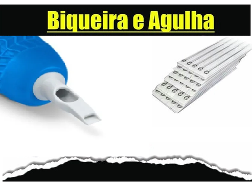 09MG/ PINTURA - BIQUEIRA 30MM AZUL ELECTRIC INK + AGULHA MESMA MEDIDA