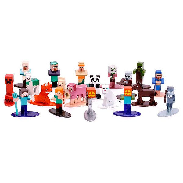 Mini Figuras Minecraft Nano MetalFigs 20-Pack Wave 3 | Jada