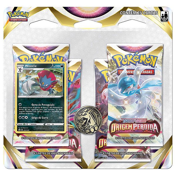 Pokémon TCG: Quad Pack SWSH11 Origem Perdida - Weavile