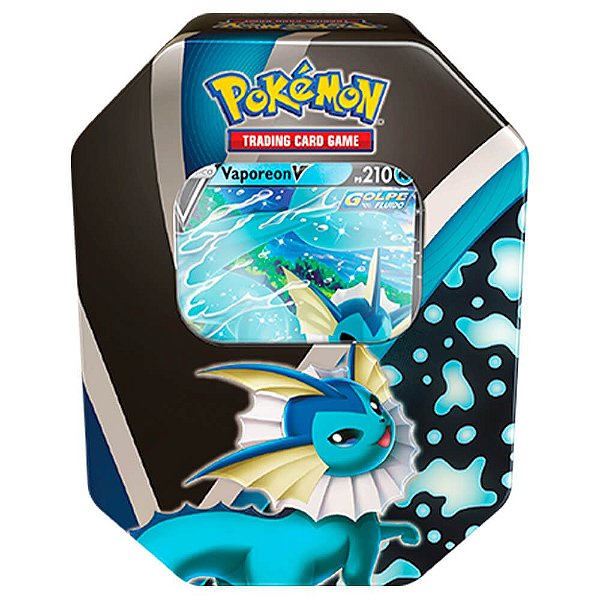 Pokémon TCG: Lata Colecionável Evoluções de Eevee - Vaporeon V