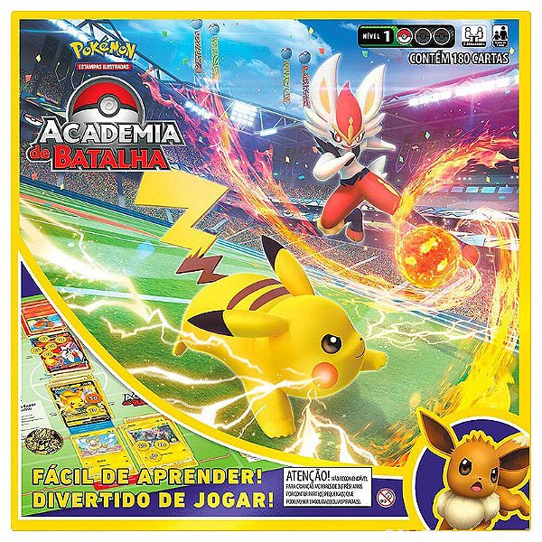 Pokémon TCG: Baralhos Academia de Batalha - Cinderace V, Pikachu V e Eevee V