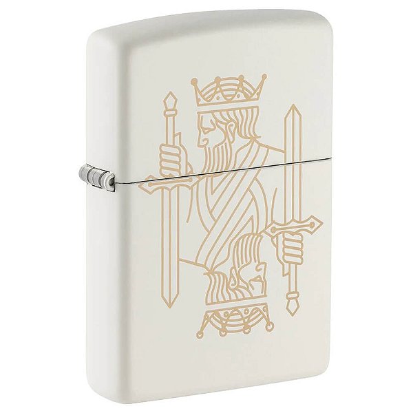 Isqueiro Zippo 49847 Classic King and Queen Branco Fosco