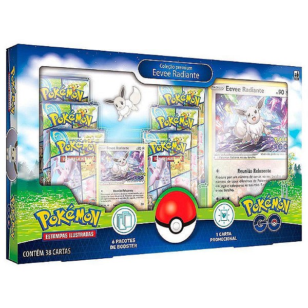 Pokémon TCG: Box Pokémon GO Coleção Premium - Eevee Radiante