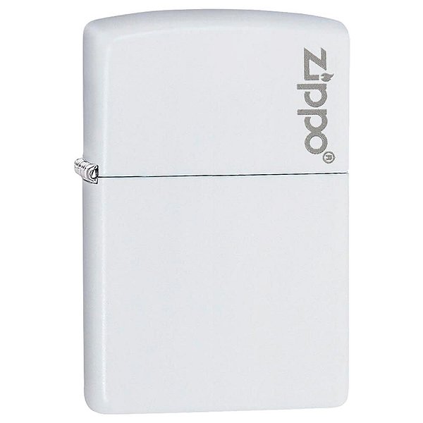 Isqueiro Zippo 214ZL Classic Logo Branco Fosco