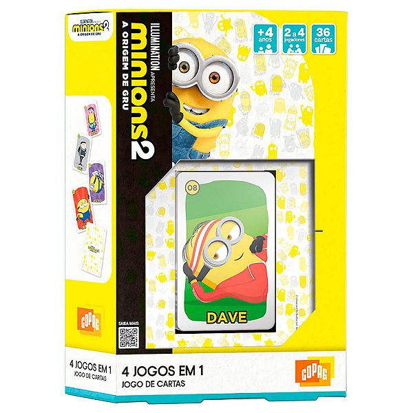 Jogo de Cartas Minions 4 em 1 | COPAG