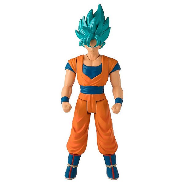 Boneco Dragon Ball Z - Goku Super Sayajin 20cm - Cabelo Azul - Escorrega o  Preço