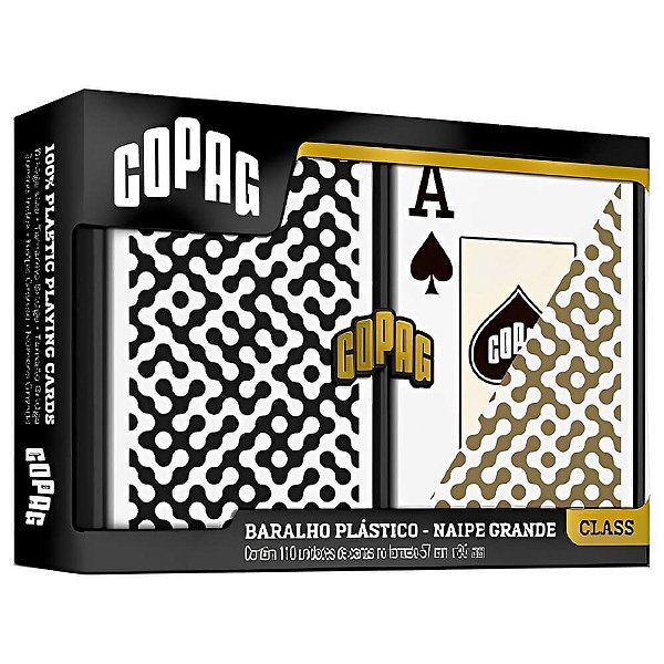 Baralho Plástico Class Modern Preto e Dourado | COPAG