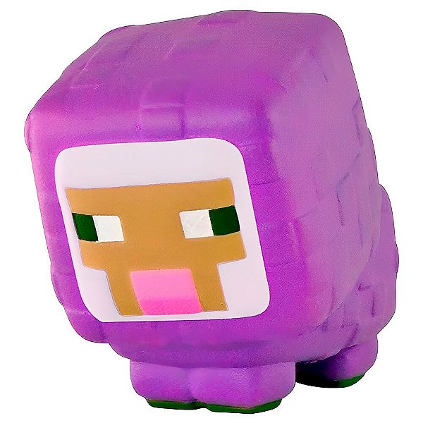 Boneco de Apertar Squishme Minecraft - Ovelha Roxa | Just Toys