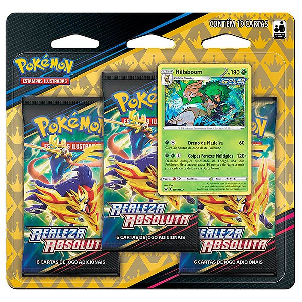 Pokémon TCG: Triple Pack Realeza Absoluta - Rillaboom