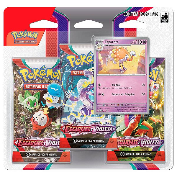 Box Pokémon Coleção Paldea Miraidon Ex 40 Cartas Sprigatito - Verde