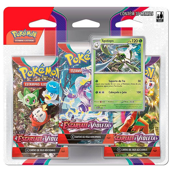 Pokémon TCG: Triple Pack SV1 Escarlate e Violeta - Spidops