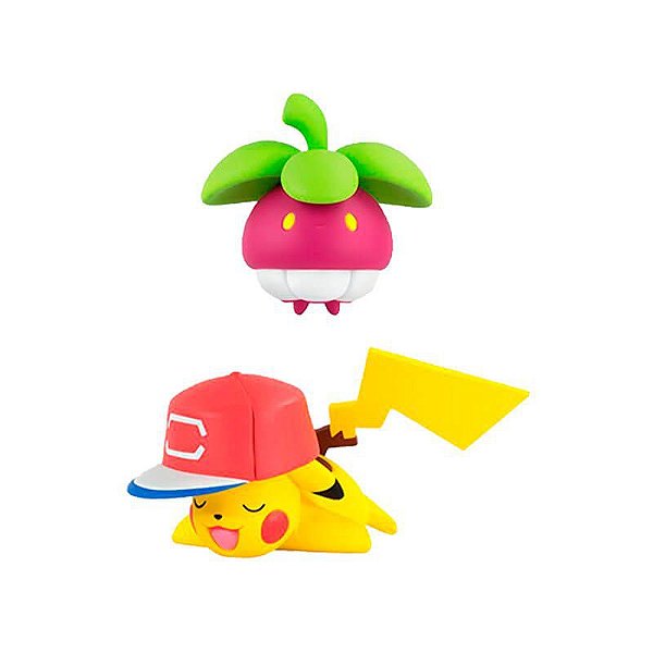 Bonecos Pokémon - Bounsweet VS Pikachu (com Boné) | TOMY