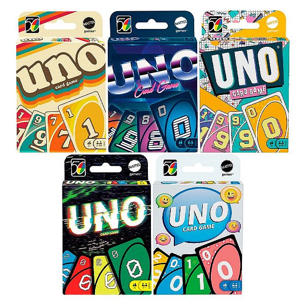 Kit Jogo de Cartas UNO Iconic 70s, 80s, 90s, 00s e 10s Especial de 50 Anos | Mattel