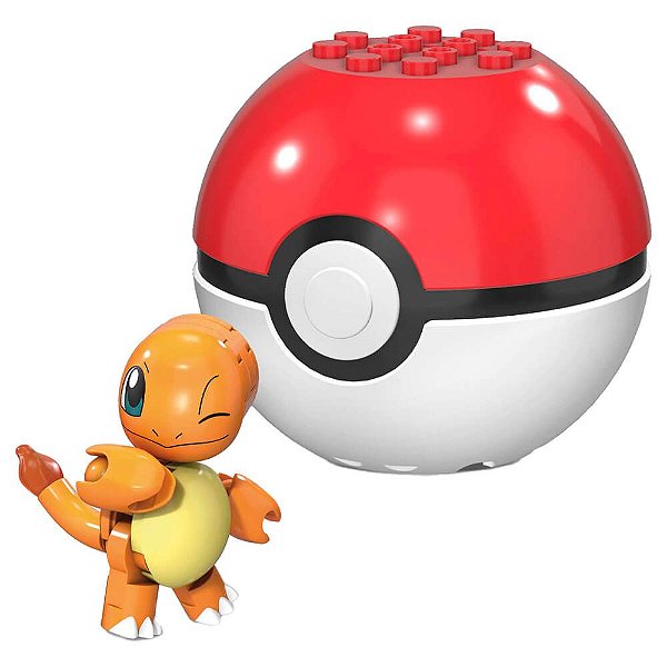 Blocos de Montar MEGA Pokémon - Charmander + Poké Bola | Mattel