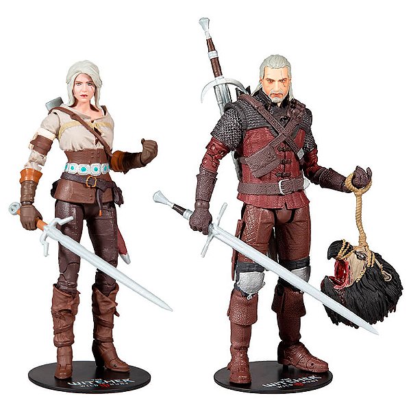 Figuras de Ação The Witcher 3: Wild Hunt - Ciri e Geralt de Rívia | McFarlane