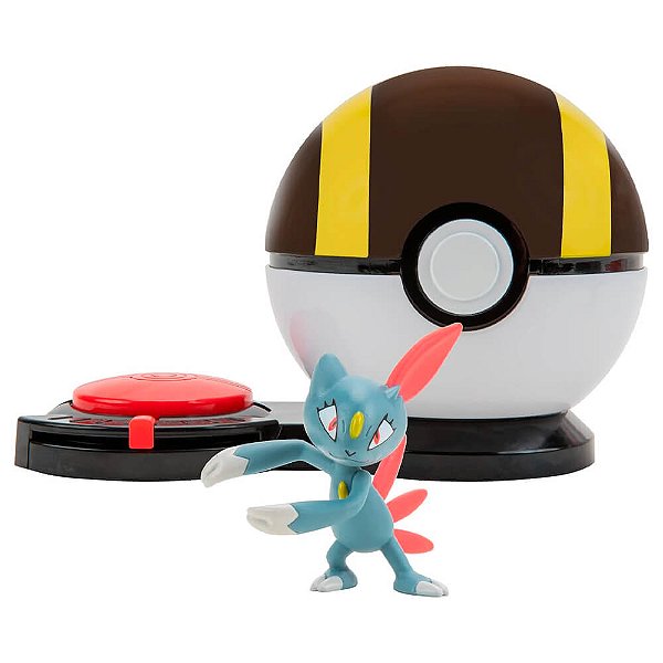 Jogo de Boneco Pokémon Surprise Attack Game - Sneasel + Ultra Bola | Jazwares