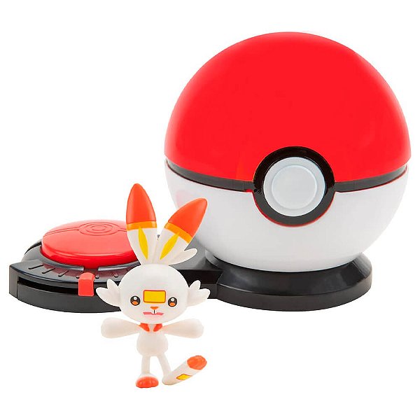 Jogo de Boneco Pokémon Surprise Attack Game - Scorbunny + Poké Bola | Jazwares