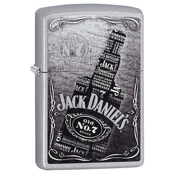 Isqueiro Zippo 29285 Classic Cromado Jack Daniel's® Bottle Satin