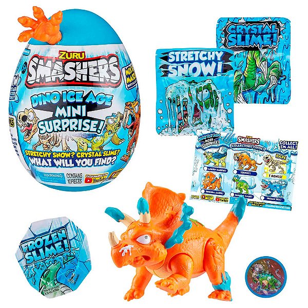 Ovo Smashers Dino Ice Age Mini - Tricera-Slops (Triceratops) | Zuru