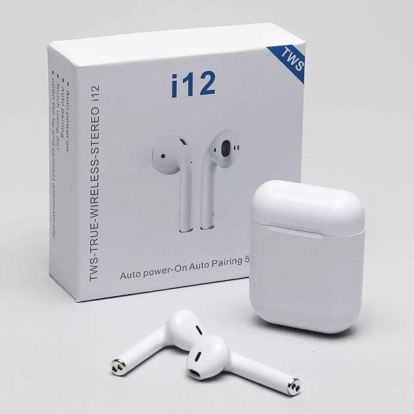 Fone de Ouvido Sem Fio I12 Tws Bluetooth Com Touch - Sete Importados