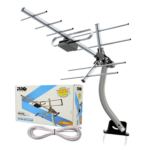 Kit Antena Digital de TV Externa PROHD-1110/02 Proeletronic