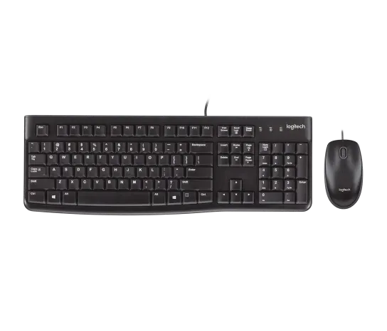 Combo Teclado e Mouse com Fio Logitech MK120 USB