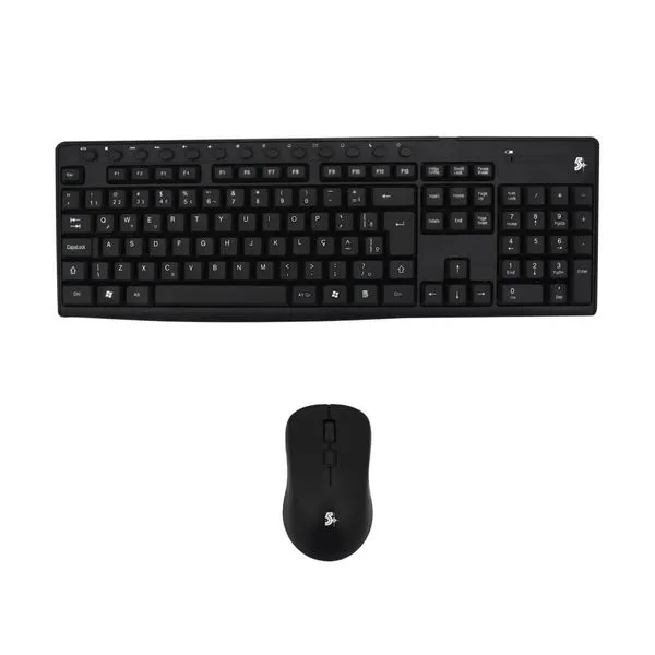 Combo Teclado e Mouse Sem Fio 2.4 GHz Office 5+