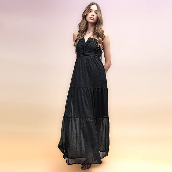 Vestido Victoria Longo Preto